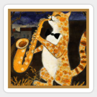 Saxy Cat Sticker